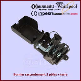 Bornier raccordement 2 pôles + terre Indesit C00039459 CYB-314893