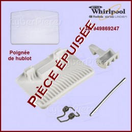 Poignée blanche seule de hublot Whirlpool 481949869247 CYB-006798