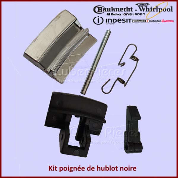 Kit poignée de hublot noire Indesit C00104037 CYB-020053