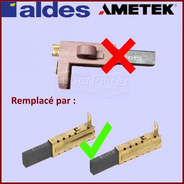 Lot de 2 Charbons pour moteur Aldes CYB-008501