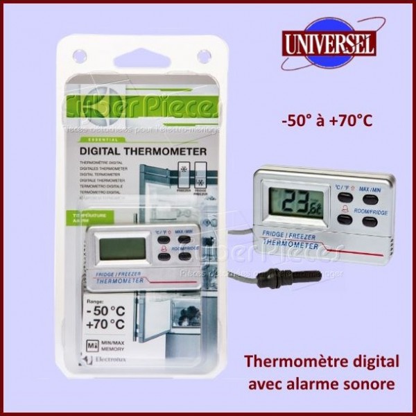 Thermomètre avec alarme sonore pour réfrigérateur et congélateur