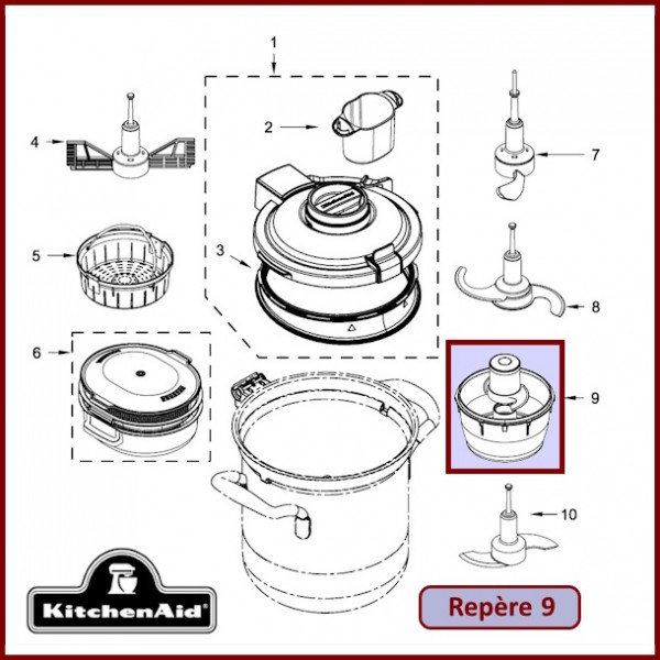 Bol robot cuiseur Kitchenaid W10909932 CYB-168397