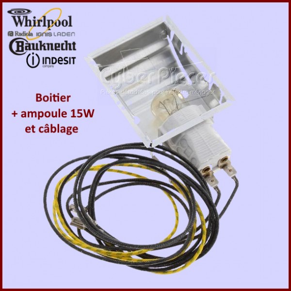 Boitier d'éclairage avec ampoule Indesit C00132817 CYB-334488