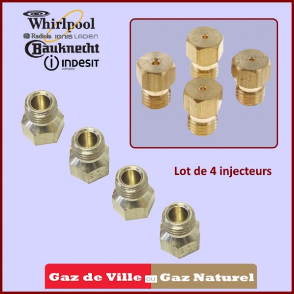 Kit Injecteur Gaz Naturel diam 6mm Indesit C00021379 CYB-016605