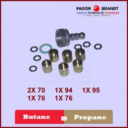 Kit d'injecteurs standard gaz Butane 6mm - Pièces four