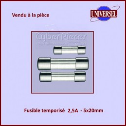 Fusible 2.5A Temporisé 5X20mm en verre CYB-213097