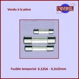 Fusible 0.125A Temporisé 6x32mm en verre CYB-241830