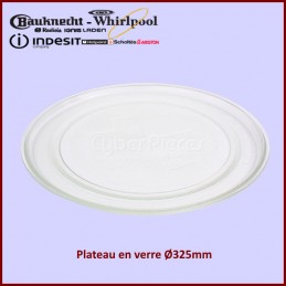 Plateau en verre 325mm Whirlpool 481946678186 ***Pièce épuisée*** CYB-206099