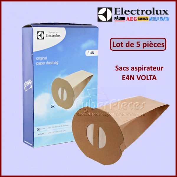Lot de 5 sacs aspirateur VOLTA E4N Electrolux 9001959627 CYB-252713