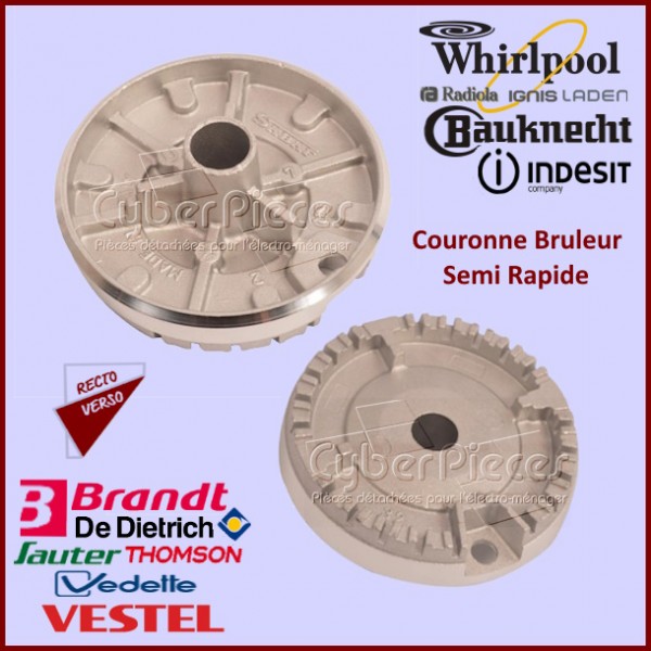 Couronne Bruleur Semi Rapide Indesit C00052929 CYB-048316