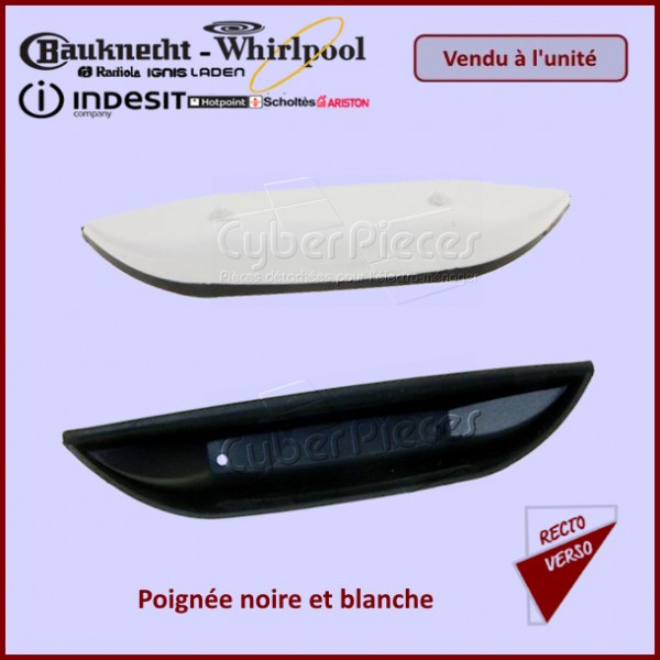 Poignée noire et blanche Indesit C00094241 CYB-325295