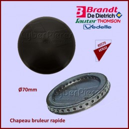 Chapeau bruleur rapide 70mm Brandt 77X0953 CYB-136297