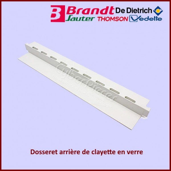 Profilé arrière de clayette en verre Brandt 45X0751 CYB-170598