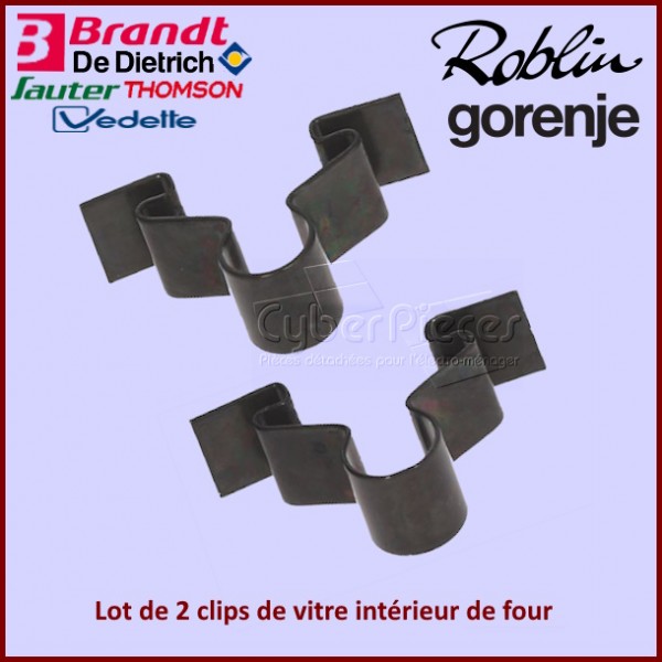 Lot de 2 clips de fixation Brandt 72X0273 CYB-238571