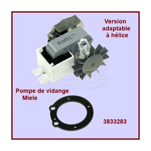 Pompe de vidange à hélice adaptable pour Miele 3833283 CYB-061179