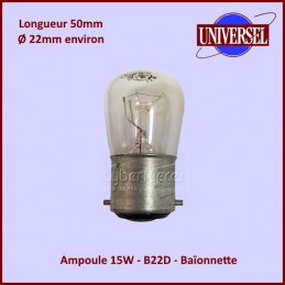 CANFORD AMPOULE POUR TEMOIN DE TABLE à baïonnette, 15W