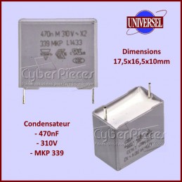 Condensateur 470nF - 17,5x16,5x10mm CYB-124607