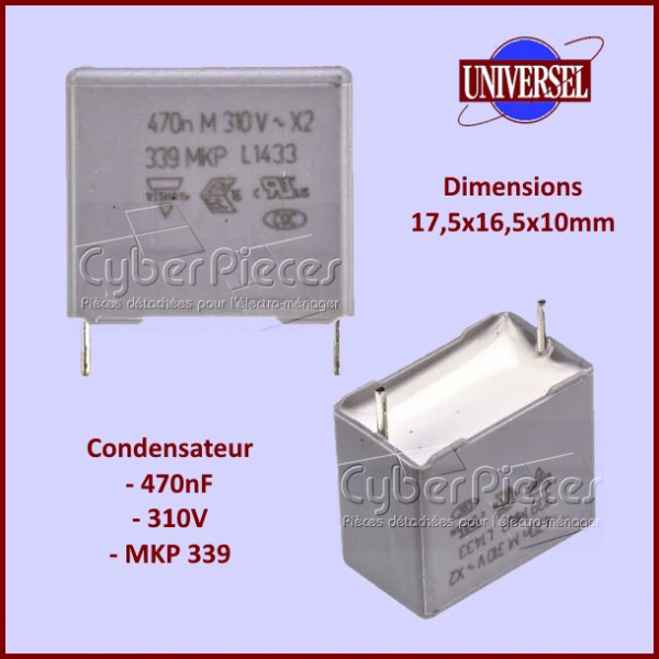 Condensateur 470nF - 17,5x16,5x10mm CYB-124607
