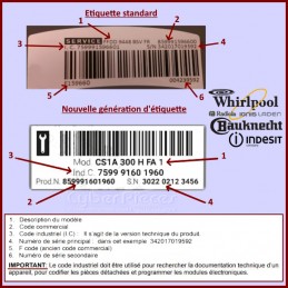 Carte electronique Whirlpool 480111100215 CYB-304467