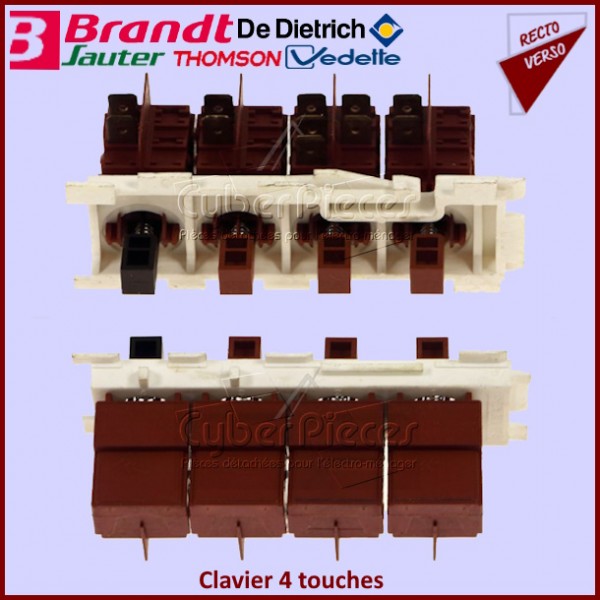 Clavier 4 touches Brandt 31X8580 CYB-419727