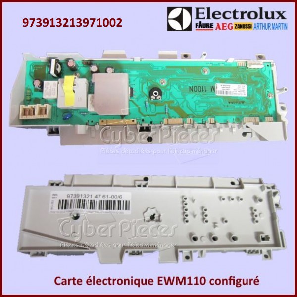 Carte électronique EWM110 configuré Electrolux 973913213971002 CYB-211833