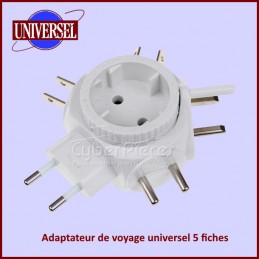 Adaptateur de voyage universel 5 fiches CYB-127288