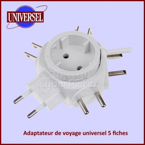 Adaptateur de voyage universel 5 fiches CYB-127288