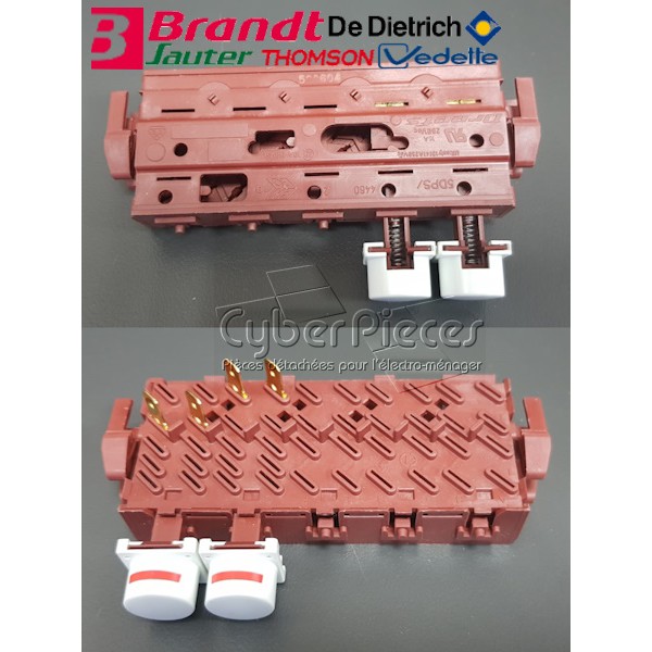 Interrupteur 2 touches Brandt LB4L011A6 CYB-129732