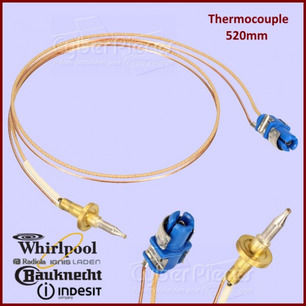 Thermocouple 520mm Whirlpool 481010566193 CYB-139595