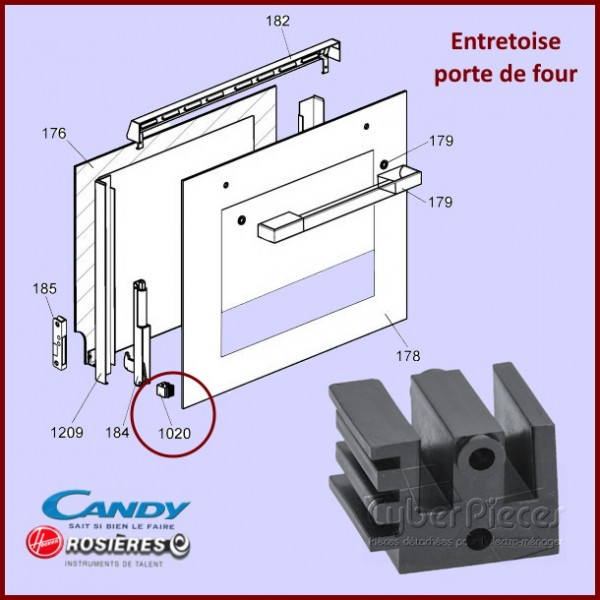 Entretoise porte de four Candy 44003453 CYB-027915