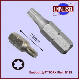 Embout 1/4" TORX Plein T15 CYB-230858