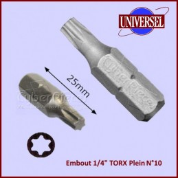 Embout 1/4" TORX Plein T10 CYB-230841