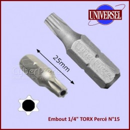 Embout 1/4" TORX Percé T15 CYB-230902