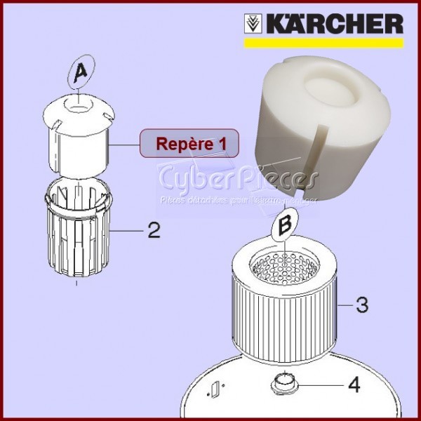 Flotteur Aspirateur Karcher 90370760 CYB-352567