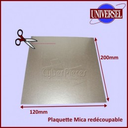 Plaquette Mica 200x120 mm à découper selon la forme d'origine CYB-016766