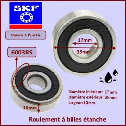 Roulement SKF 6003RS - 17x35x10mm - étanche CYB-143165