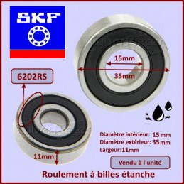 Roulement SKF 6202RS- 15x35x11mm - étanche CYB-143172