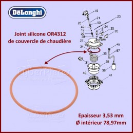 Joint OR4312 de couvercle Delonghi 533216 CYB-043106