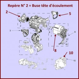 Tête d'écoulement Nespresso Magimix 506154 CYB-022309