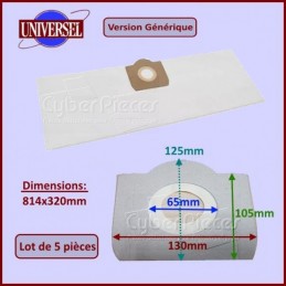 Lot de 5 sacs aspirateur RO194-CW - R5 - PROPAIR ZR80 CYB-201162