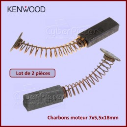 Lot de 2 Charbons 7x5,5x18 Kenwood KW602834 CYB-107235