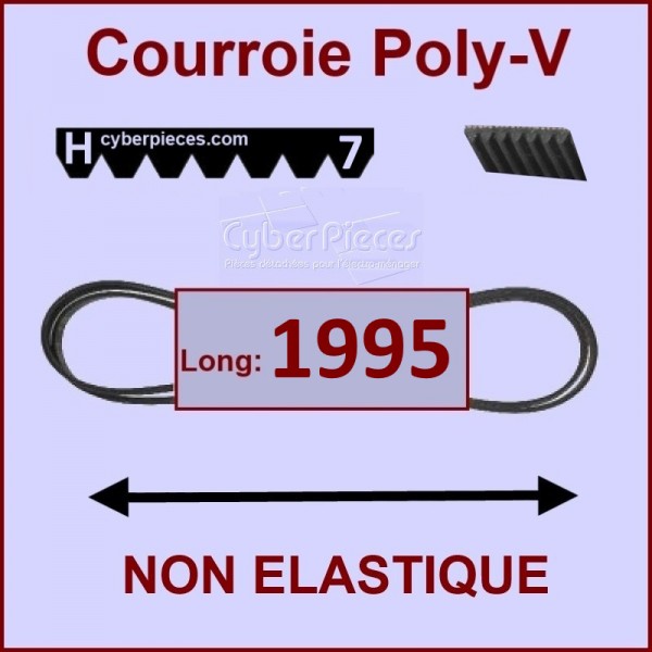 Courroie 1995H7 non élastique CYB-344722 Courroie 1995H7 non élastique CYB-344722