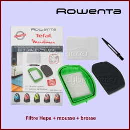 Kit Filtre Hepa + mousse + brosse Rowenta ZR005701 * CYB-319621