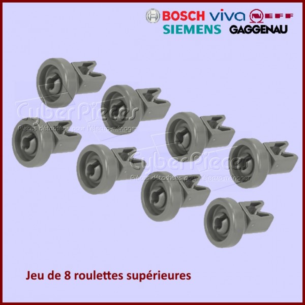 Jeu de 8 roulettes supérieures Electrolux 50286967000 CYB-089012 Jeu de 8 roulettes supérieures Electrolux 50286967000 CYB-089012