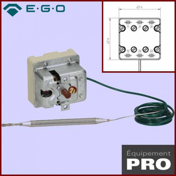 Thermostat de sécurité triphasé EGO - 120° réarmement manuel CYB-024242 Thermostat de sécurité triphasé EGO - 120° réarmement manuel CYB-024242