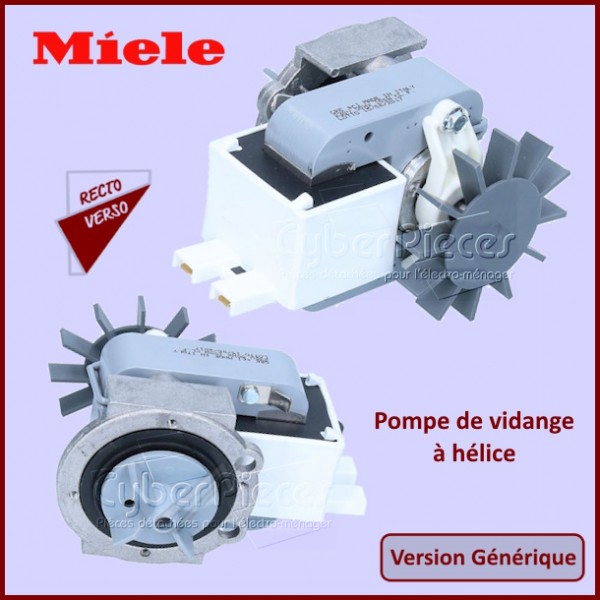 Pompe de vidange à hélice adaptable pour Miele 3833283 CYB-061179 Pompe de vidange à hélice adaptable pour Miele 3833283 CYB-061179