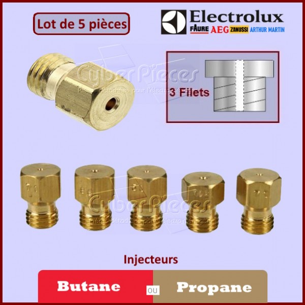 Injecteurs gaz Butane Electrolux 4055381901 CYB-243179 Injecteurs gaz Butane Electrolux 4055381901 CYB-243179