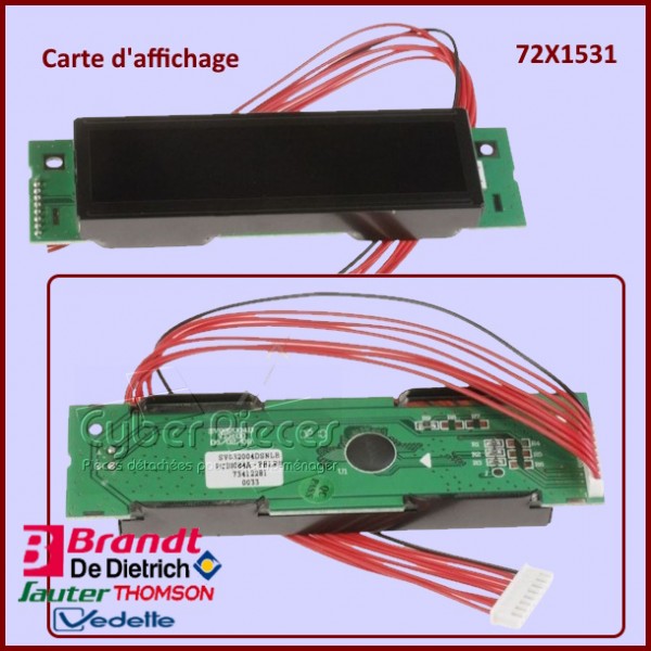 Carte d'affichage Brandt 72X1531 CYB-334839 Carte d'affichage Brandt 72X1531 CYB-334839