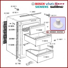 Support pour tiroir congélateur Bosch 00167652 CYB-268240