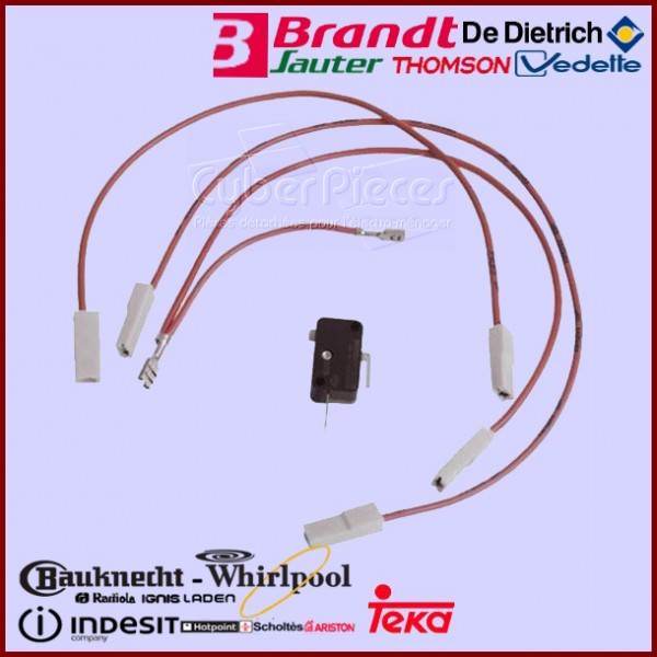 Minirupteur de porte Brandt 31X6200 CYB-330978 Minirupteur de porte Brandt 31X6200 CYB-330978